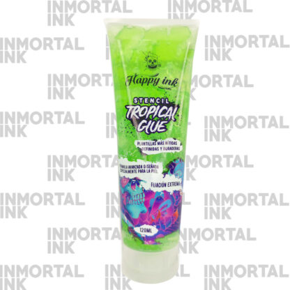 Tropical Glue Premium Tattoo Stencil Gel 4oz - Happy Ink - Imagen 2
