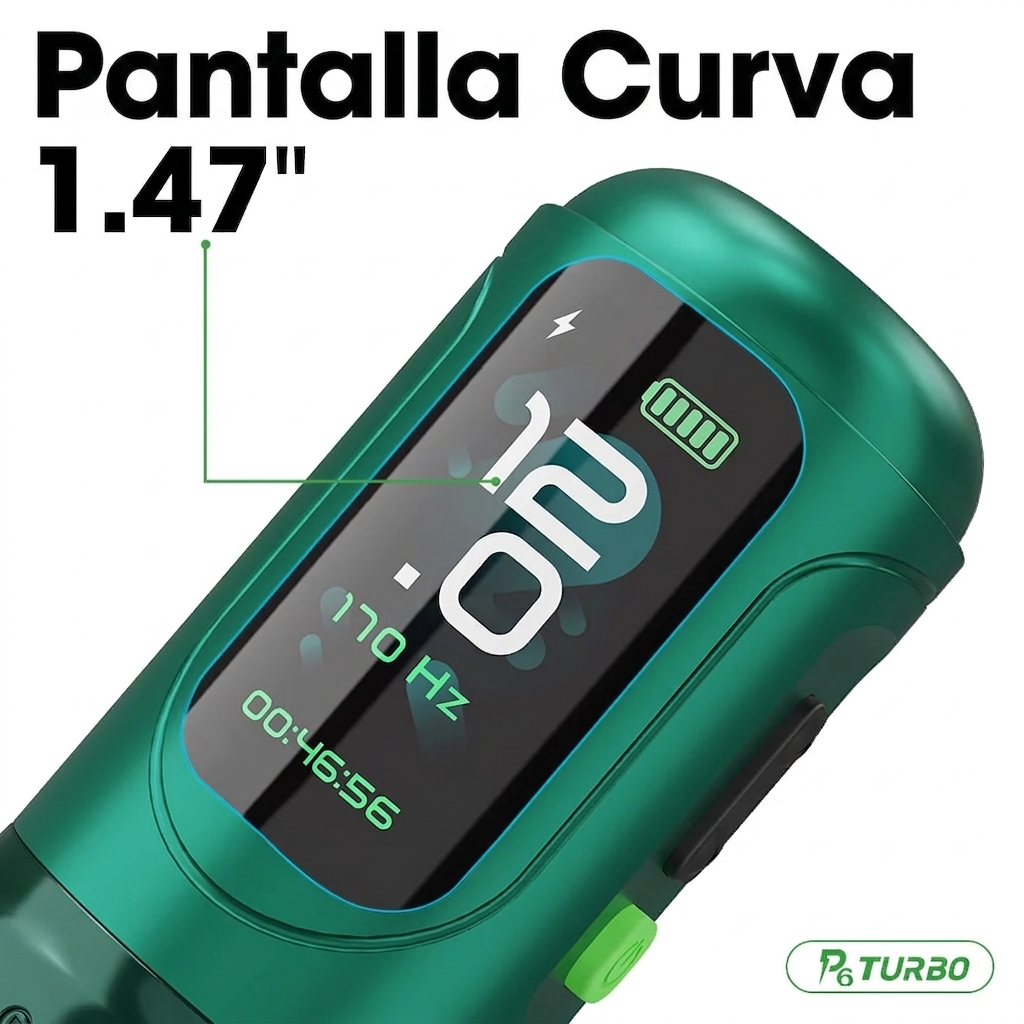 Pen Inalambrica P6 Turbo - Stroke Ajustable 1.0-5.0mm - Direct Drive - By EZ - Imagen 9